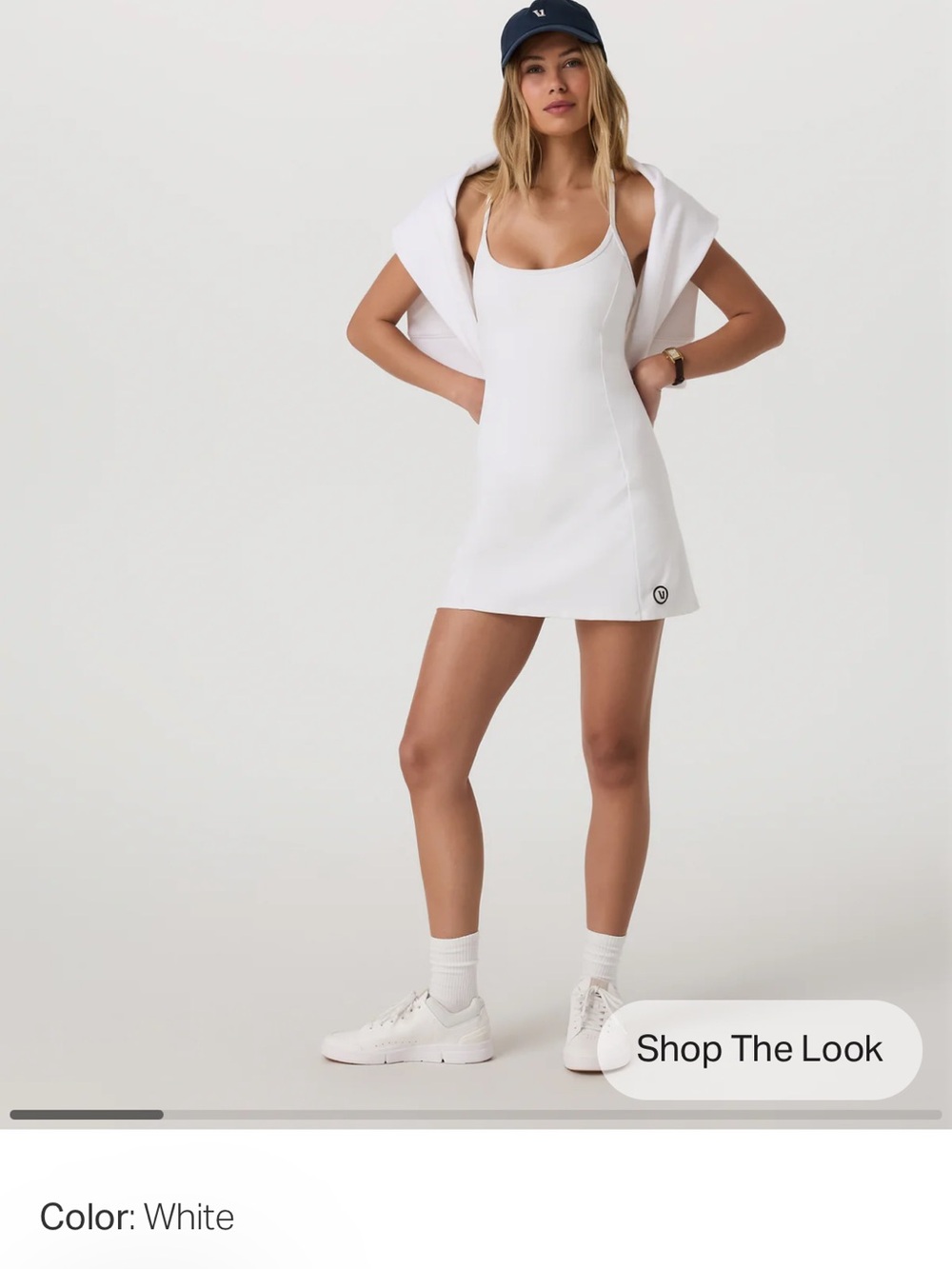 Vuori White Tank Mini Dress